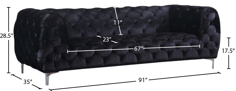 Mercer Velvet Sofa - Furniture Depot (7679010767096)