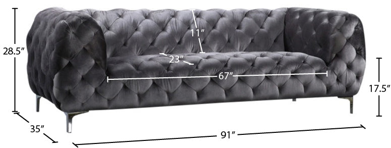 Mercer Velvet Sofa - Furniture Depot (7679010767096)