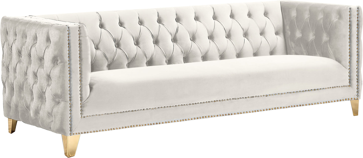 Michelle Black Velvet Sofa - Furniture Depot (7679011356920)
