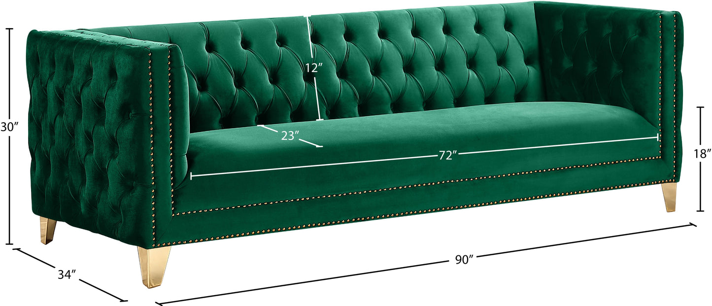 Michelle Black Velvet Sofa - Furniture Depot (7679011356920)
