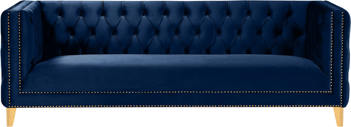 Michelle Black Velvet Sofa - Furniture Depot (7679011356920)