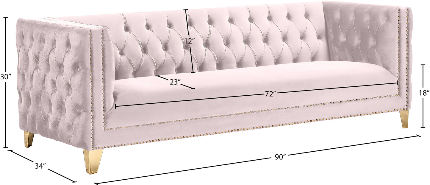 Michelle Black Velvet Sofa - Furniture Depot (7679011356920)