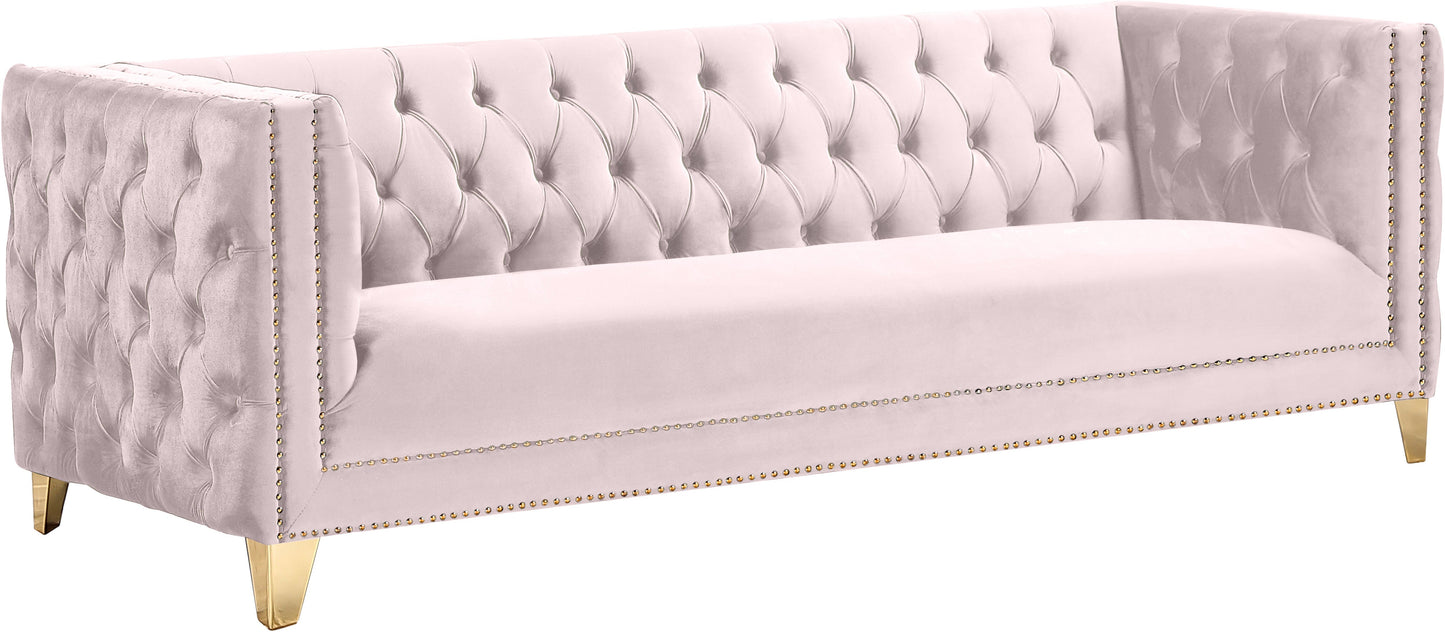 Michelle Black Velvet Sofa - Furniture Depot (7679011356920)