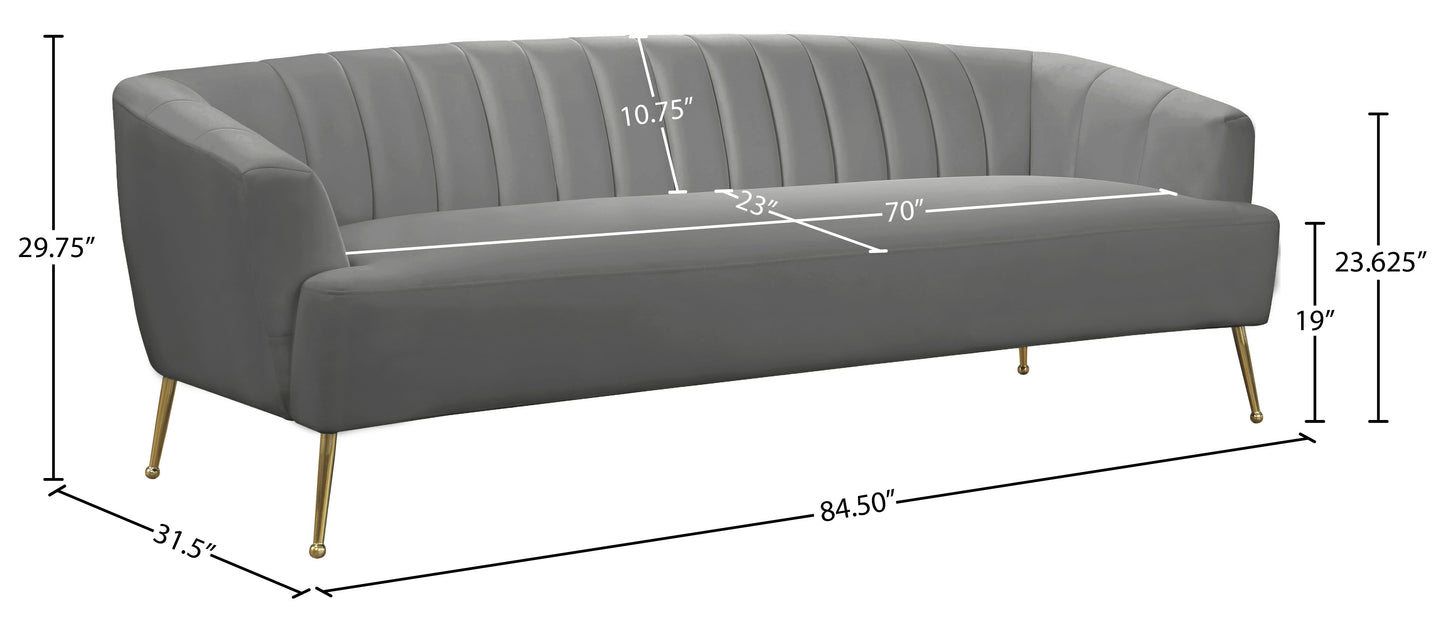 Tori Velvet Sofa - Furniture Depot