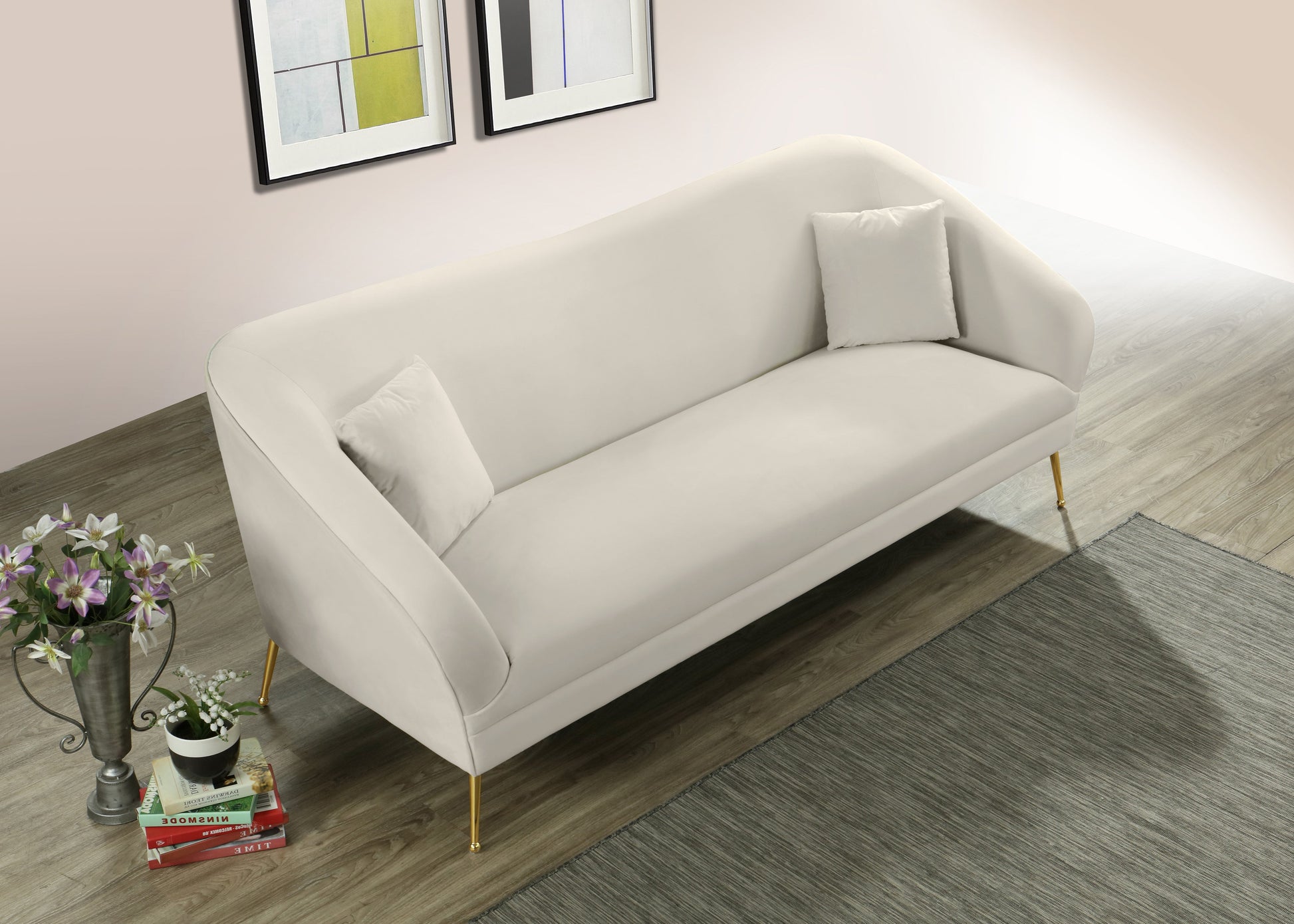Hermosa Velvet Sofa - Furniture Depot