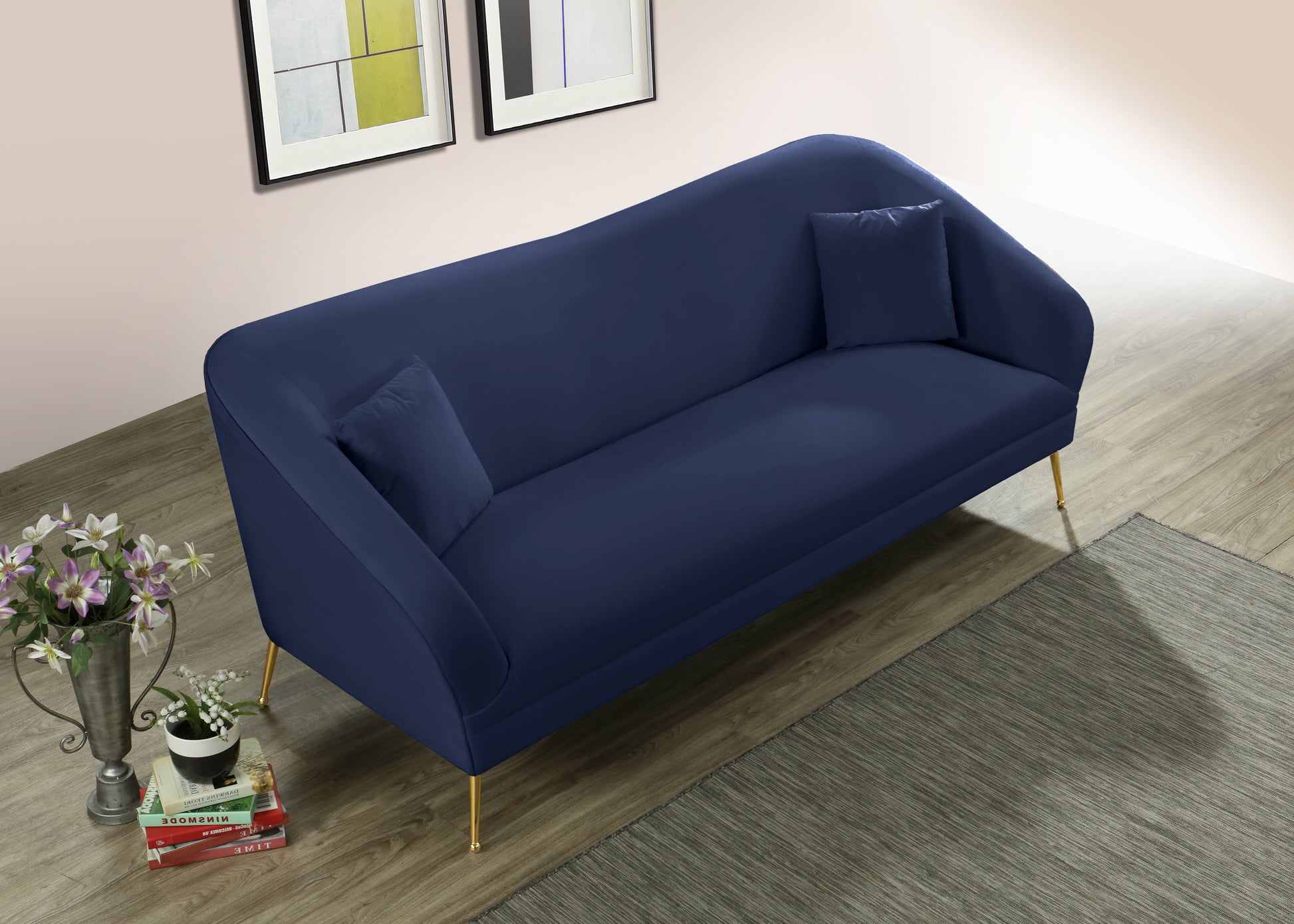 Hermosa Velvet Sofa - Furniture Depot