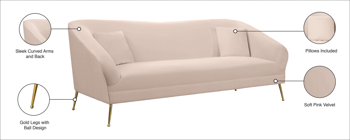 Hermosa Velvet Sofa - Furniture Depot
