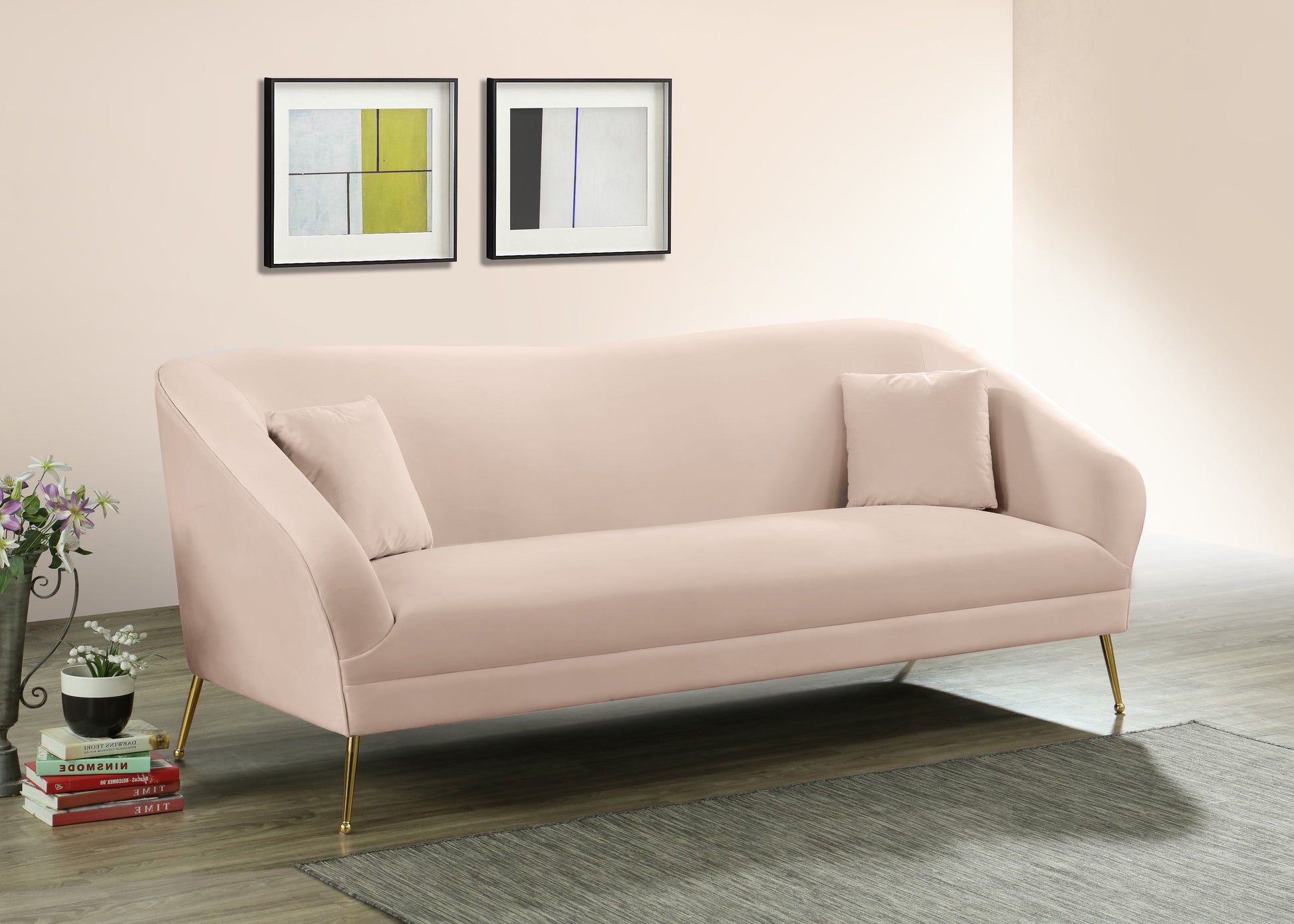 Hermosa Velvet Sofa - Furniture Depot