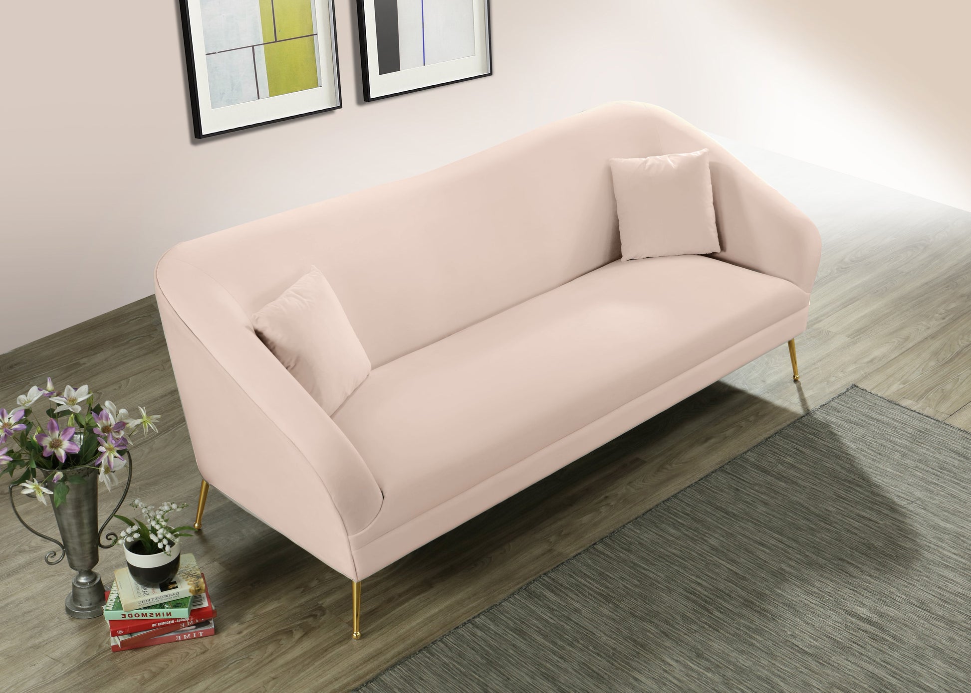 Hermosa Velvet Sofa - Furniture Depot