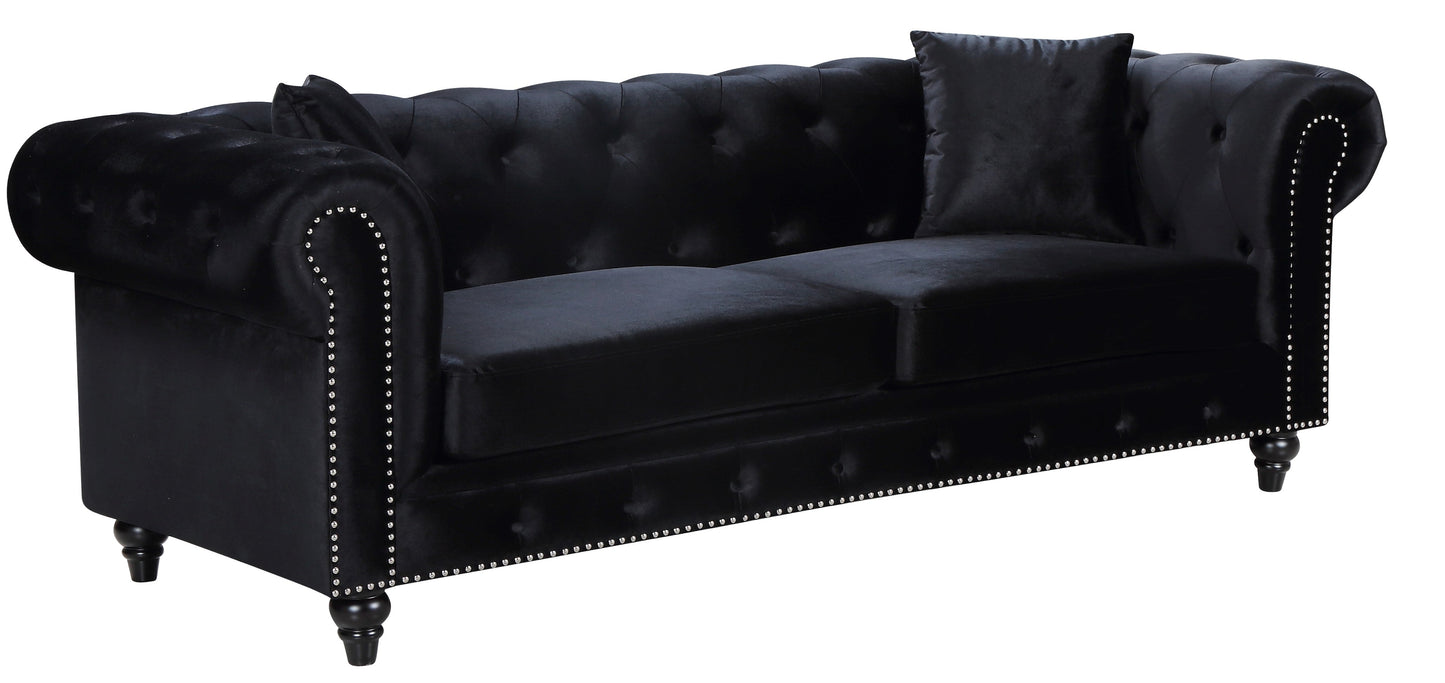 Chesterfield Linen Sofa - Furniture Depot
