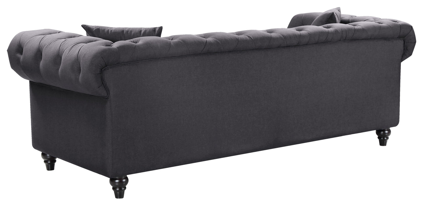 Chesterfield Linen Sofa - Furniture Depot