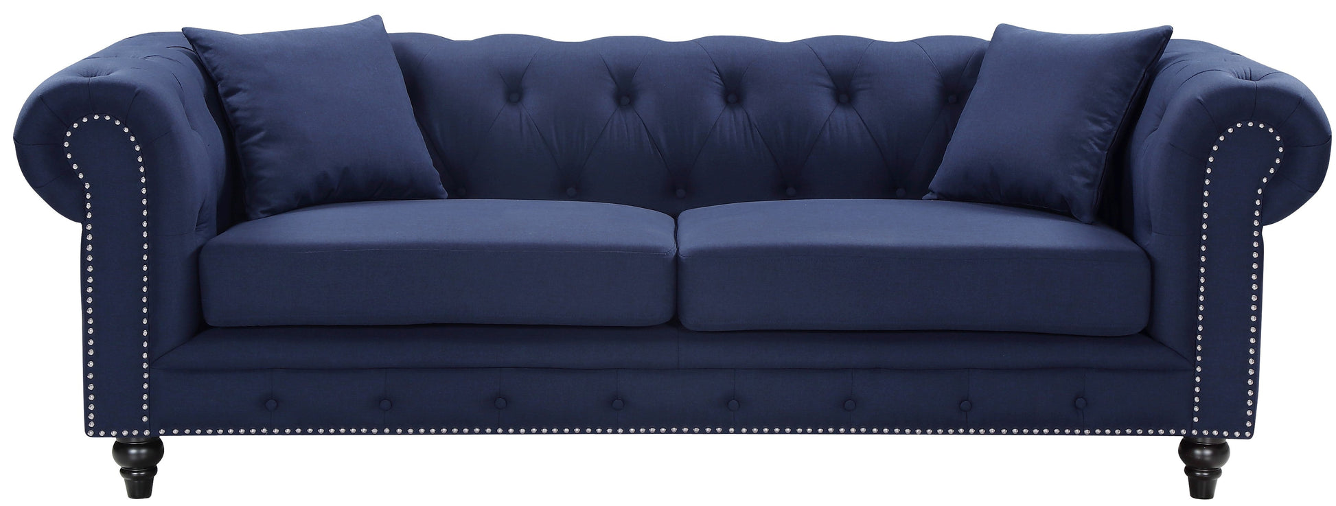 Chesterfield Linen Sofa - Furniture Depot