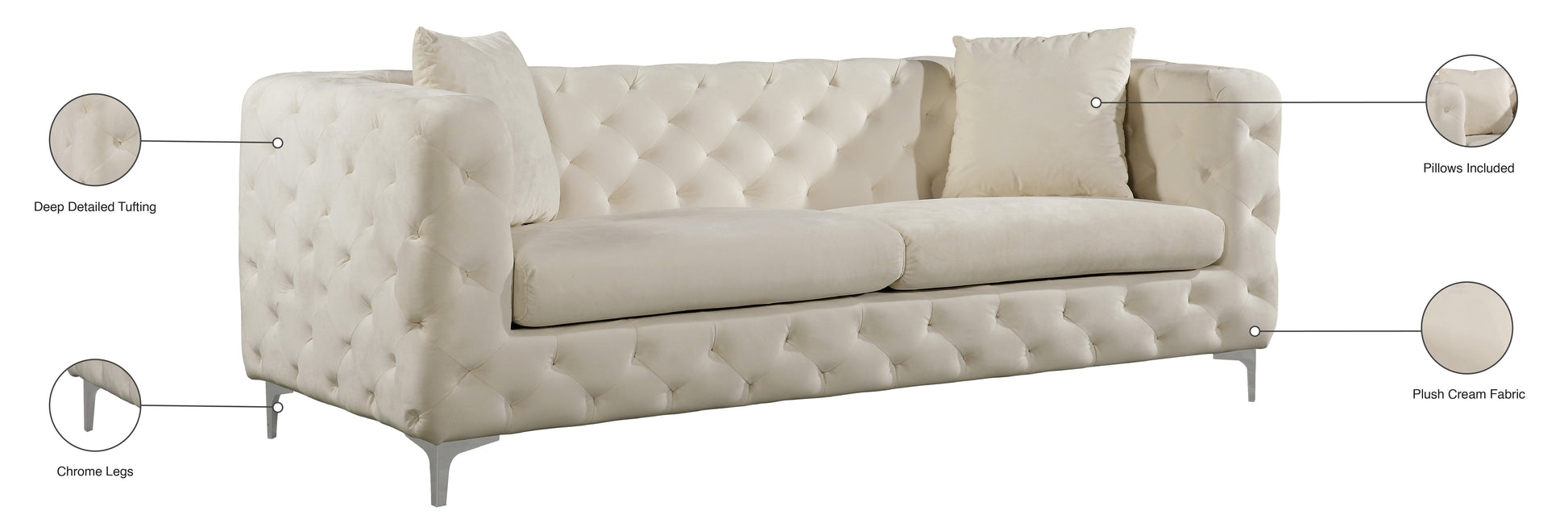 Scarlett Velvet Sofa - Furniture Depot