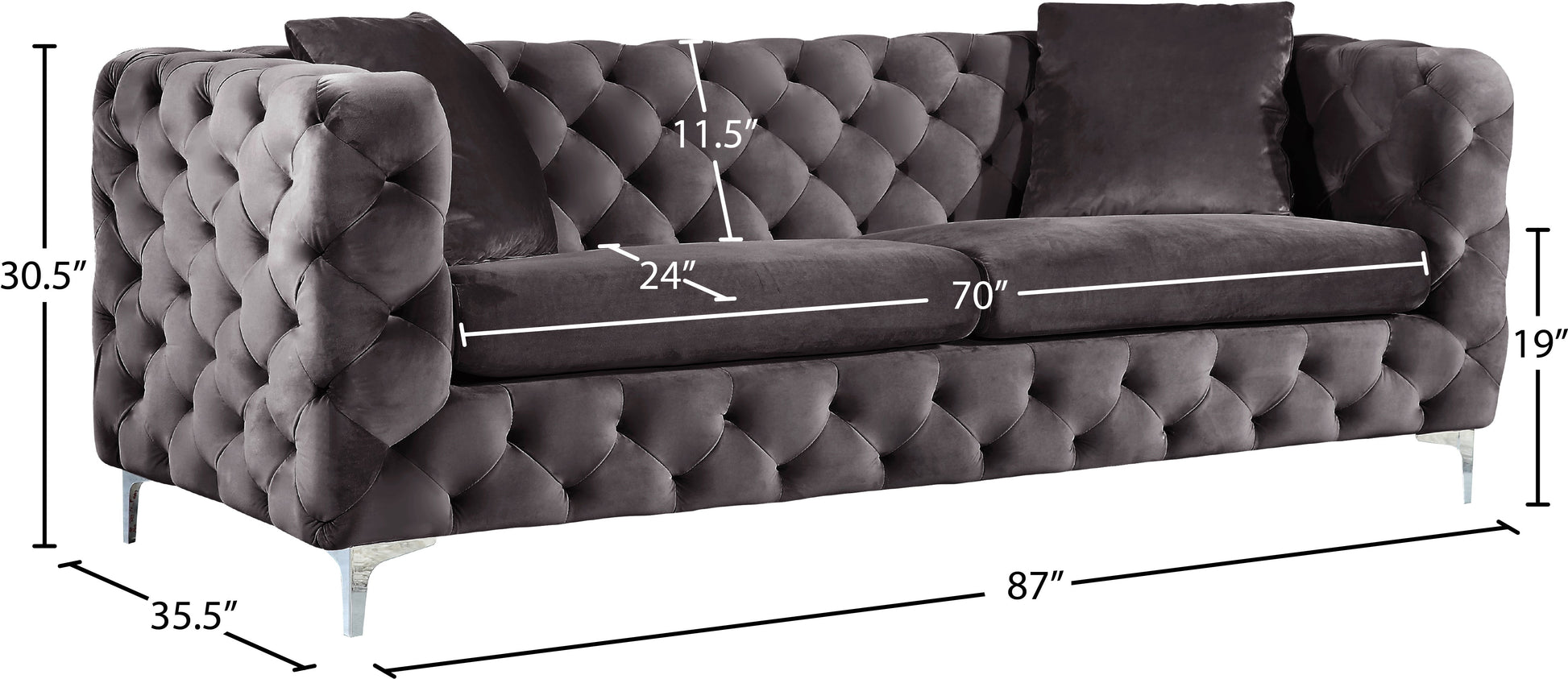 Scarlett Velvet Sofa - Furniture Depot