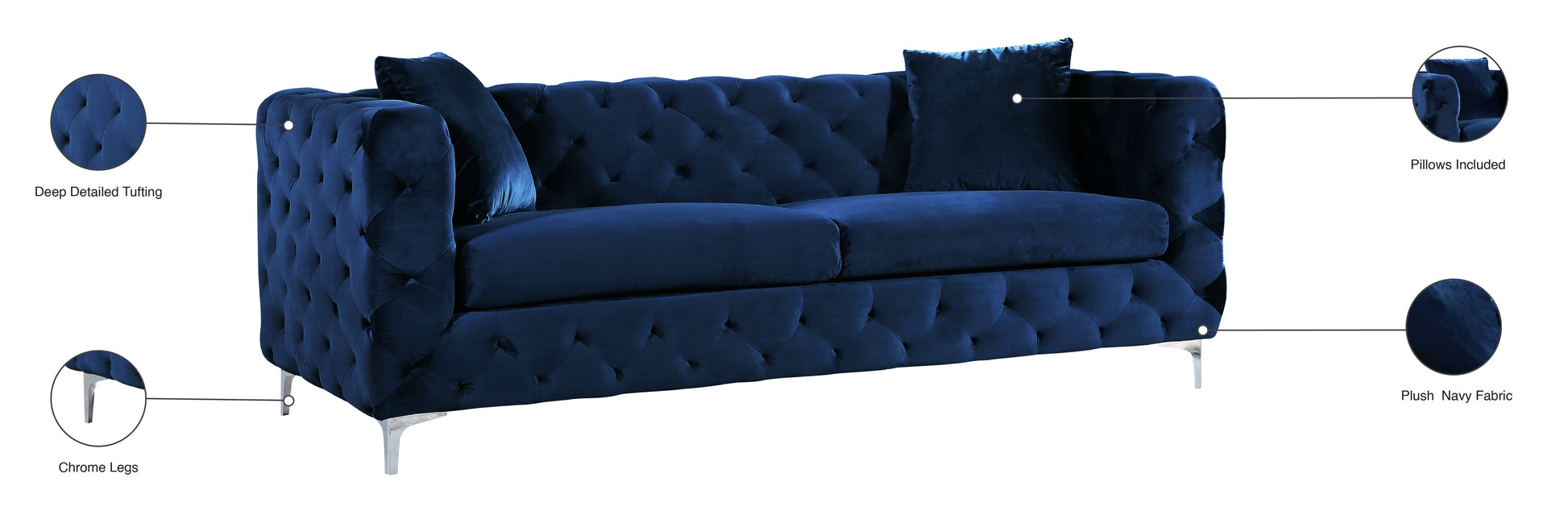Scarlett Velvet Sofa - Furniture Depot