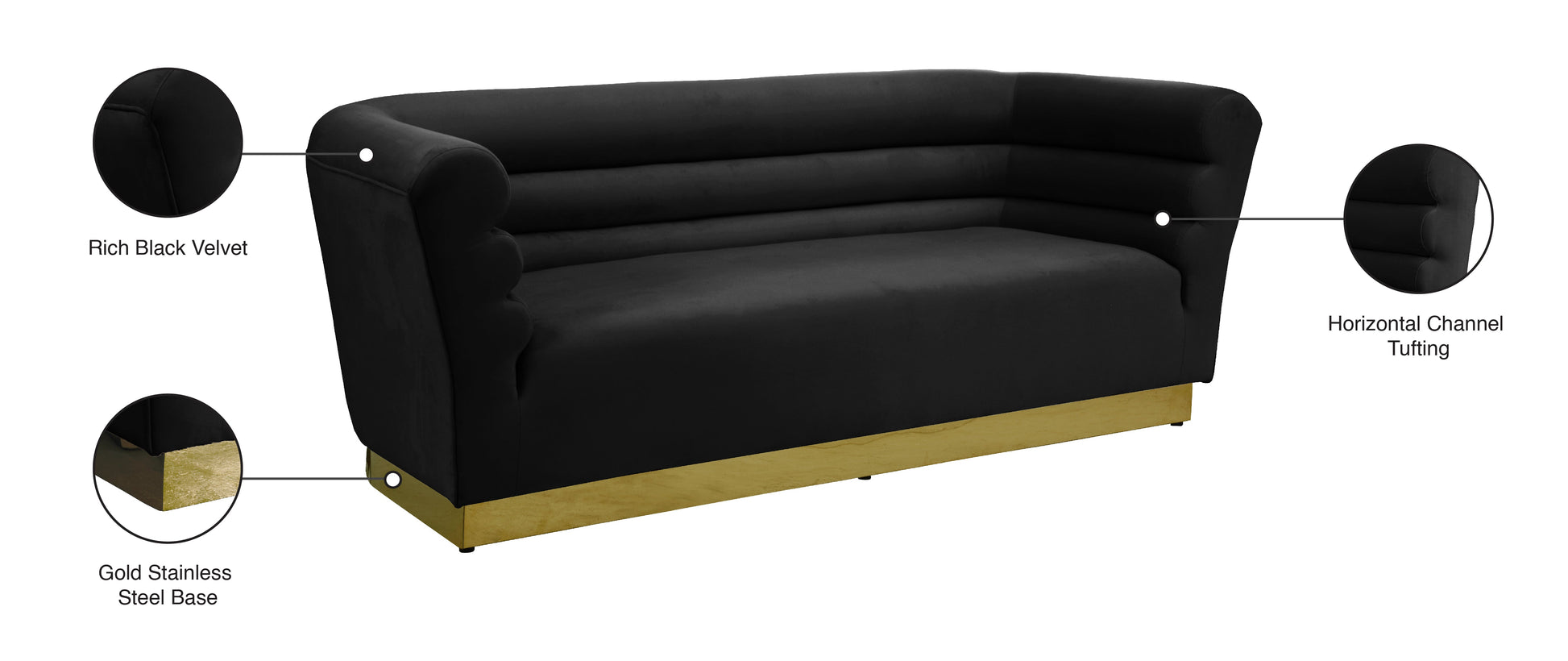 Bellini Velvet Sofa - Furniture Depot (7679012208888)