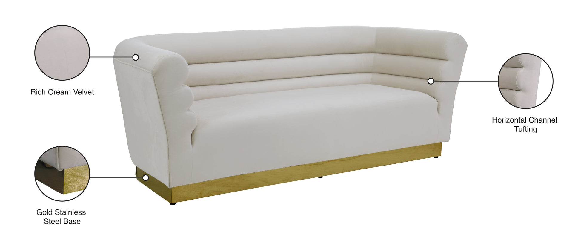 Bellini Velvet Sofa - Furniture Depot (7679012208888)