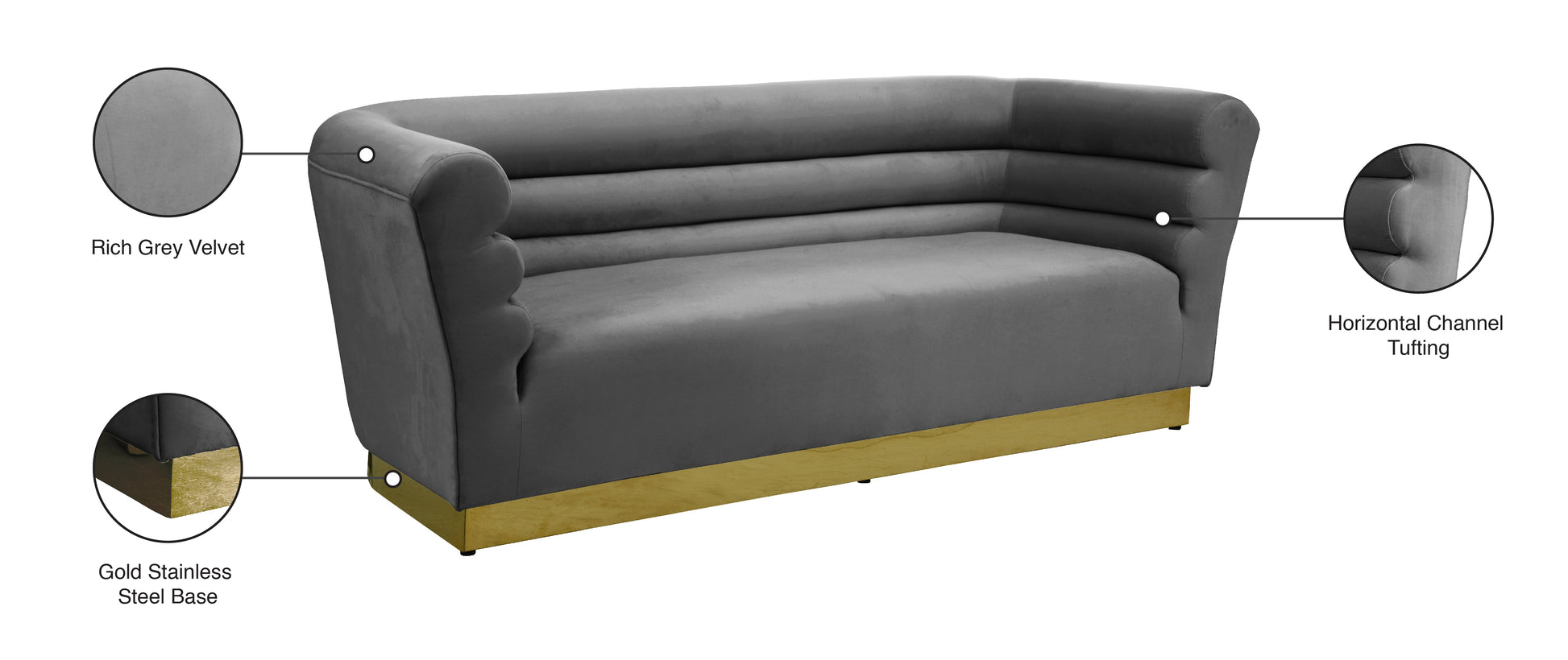 Bellini Velvet Sofa - Furniture Depot (7679012208888)