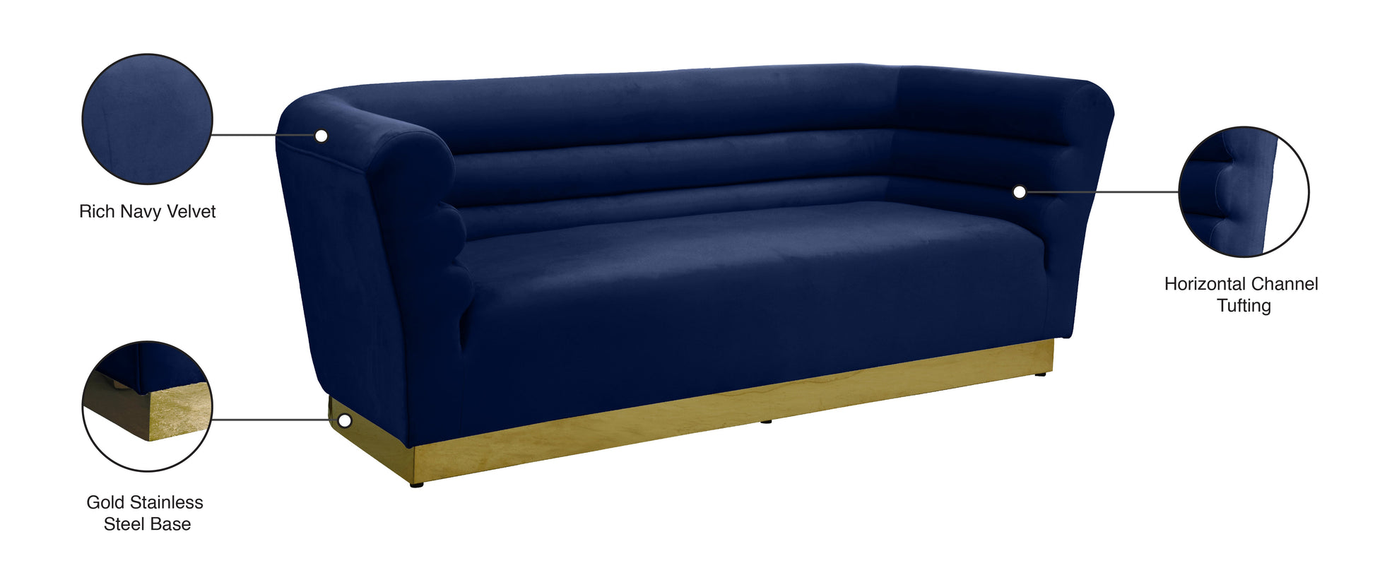 Bellini Velvet Sofa - Furniture Depot (7679012208888)