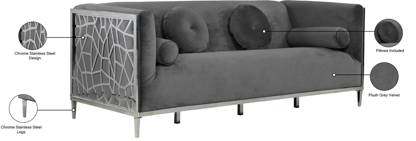 Opal Velvet Sofa - Furniture Depot