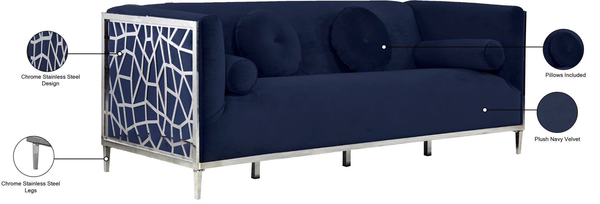Opal Velvet Sofa - Furniture Depot