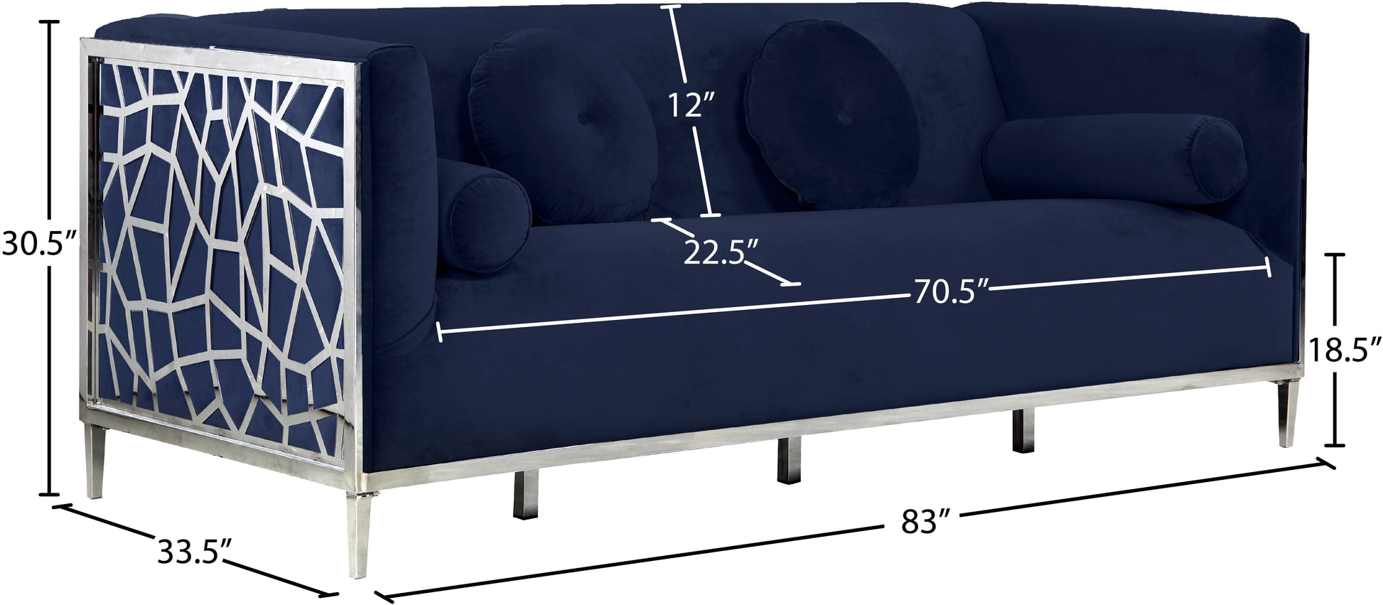 Opal Velvet Sofa - Furniture Depot