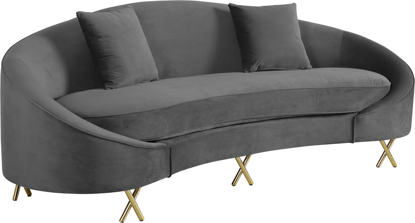 Serpentine Velvet Sofa - Sterling House Interiors (7679012634872)