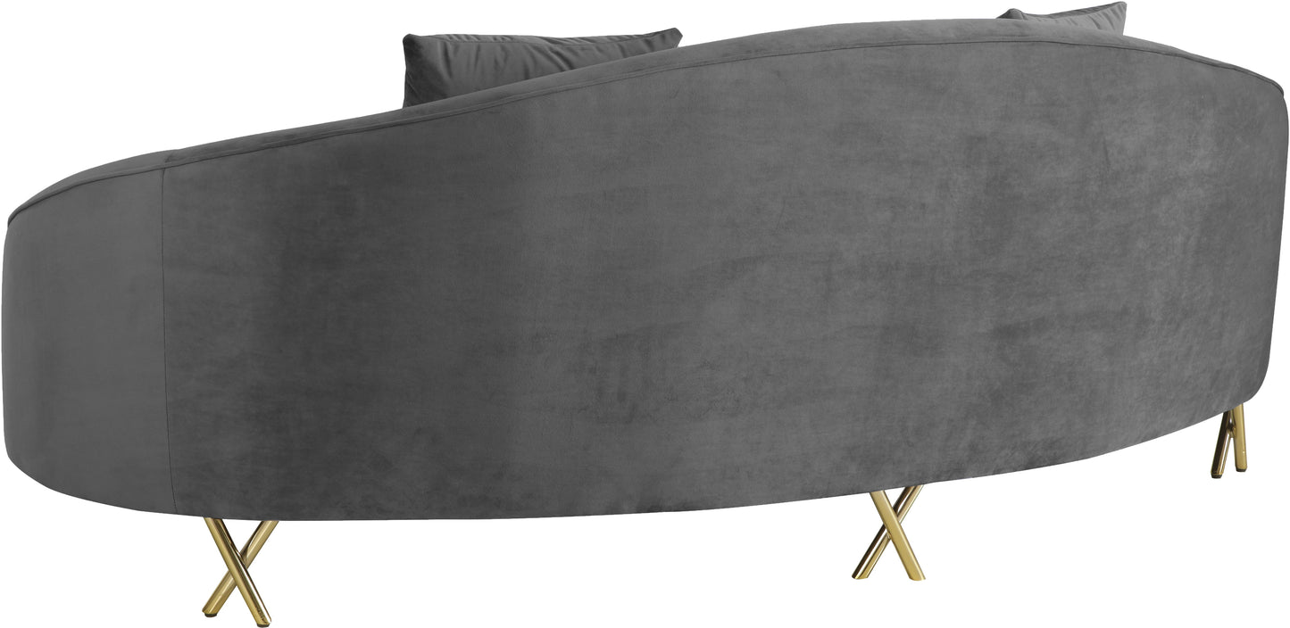 Serpentine Velvet Sofa - Sterling House Interiors (7679012634872)