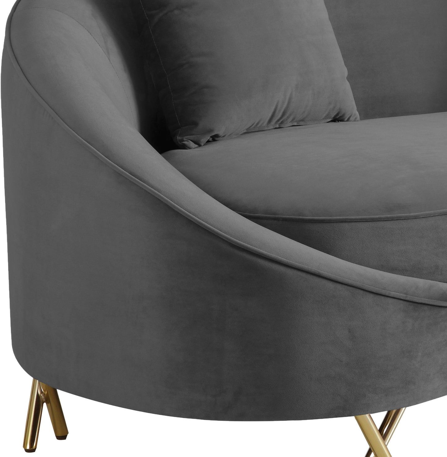Serpentine Velvet Sofa - Sterling House Interiors (7679012634872)