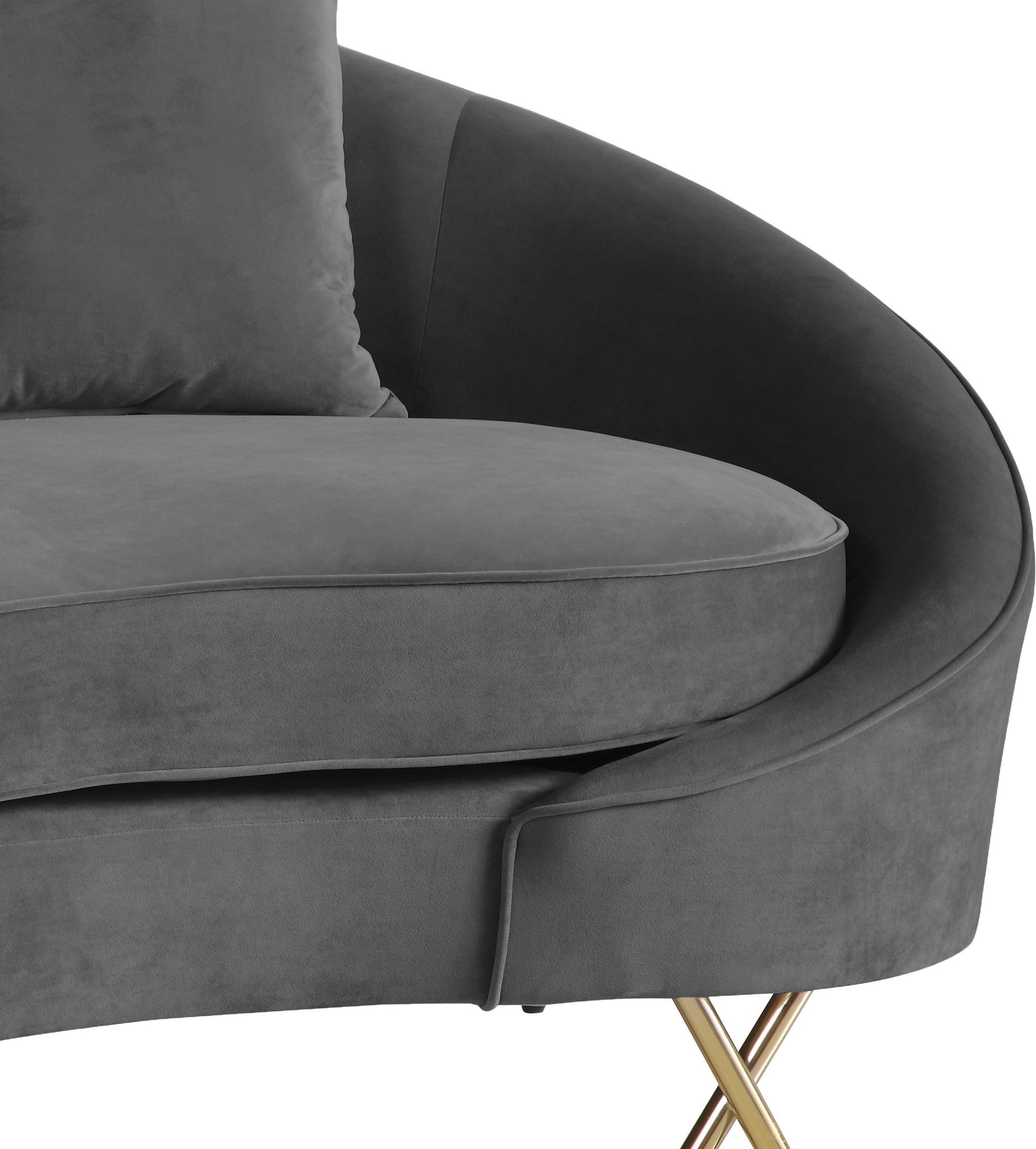 Serpentine Velvet Sofa - Sterling House Interiors (7679012634872)