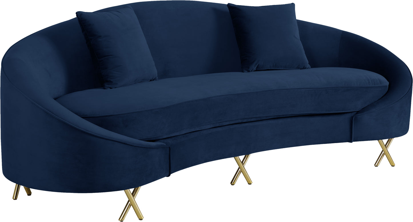 Serpentine Velvet Sofa - Sterling House Interiors (7679012634872)