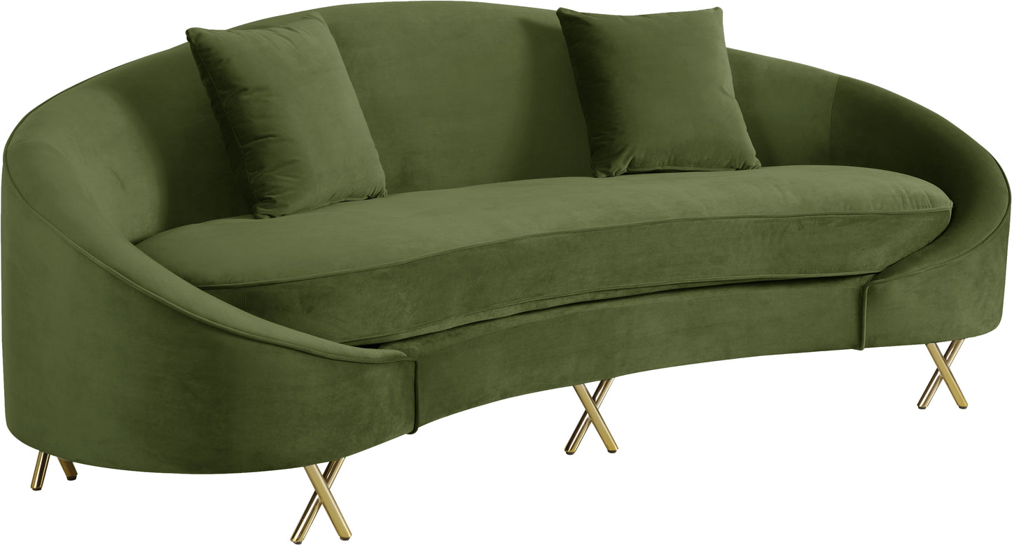 Serpentine Velvet Sofa - Sterling House Interiors (7679012634872)