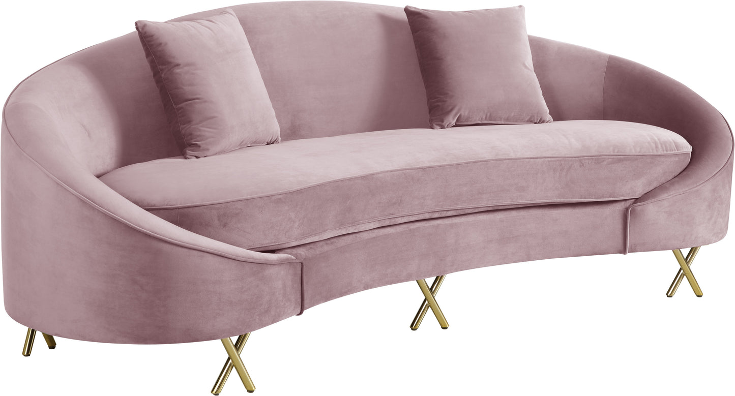 Serpentine Velvet Sofa - Sterling House Interiors (7679012634872)