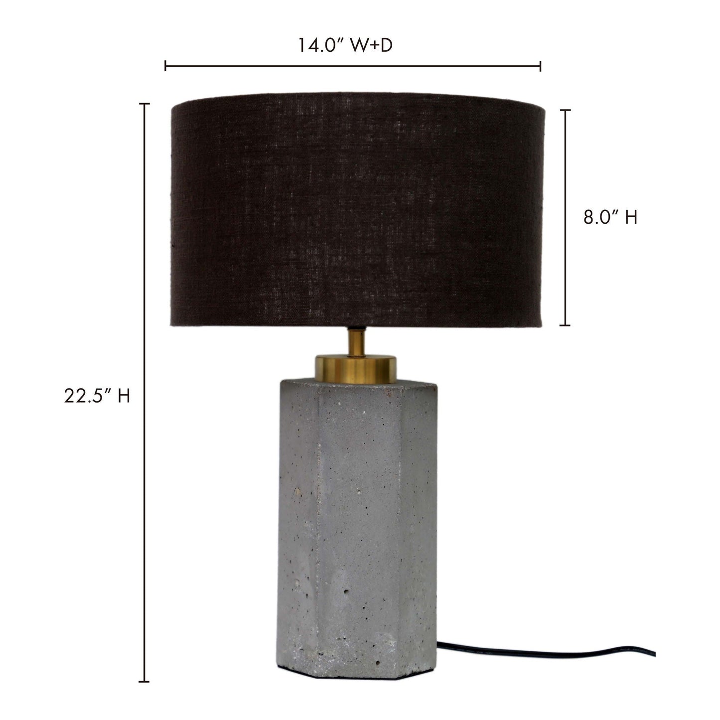 Pantheon Table Lamp Gray