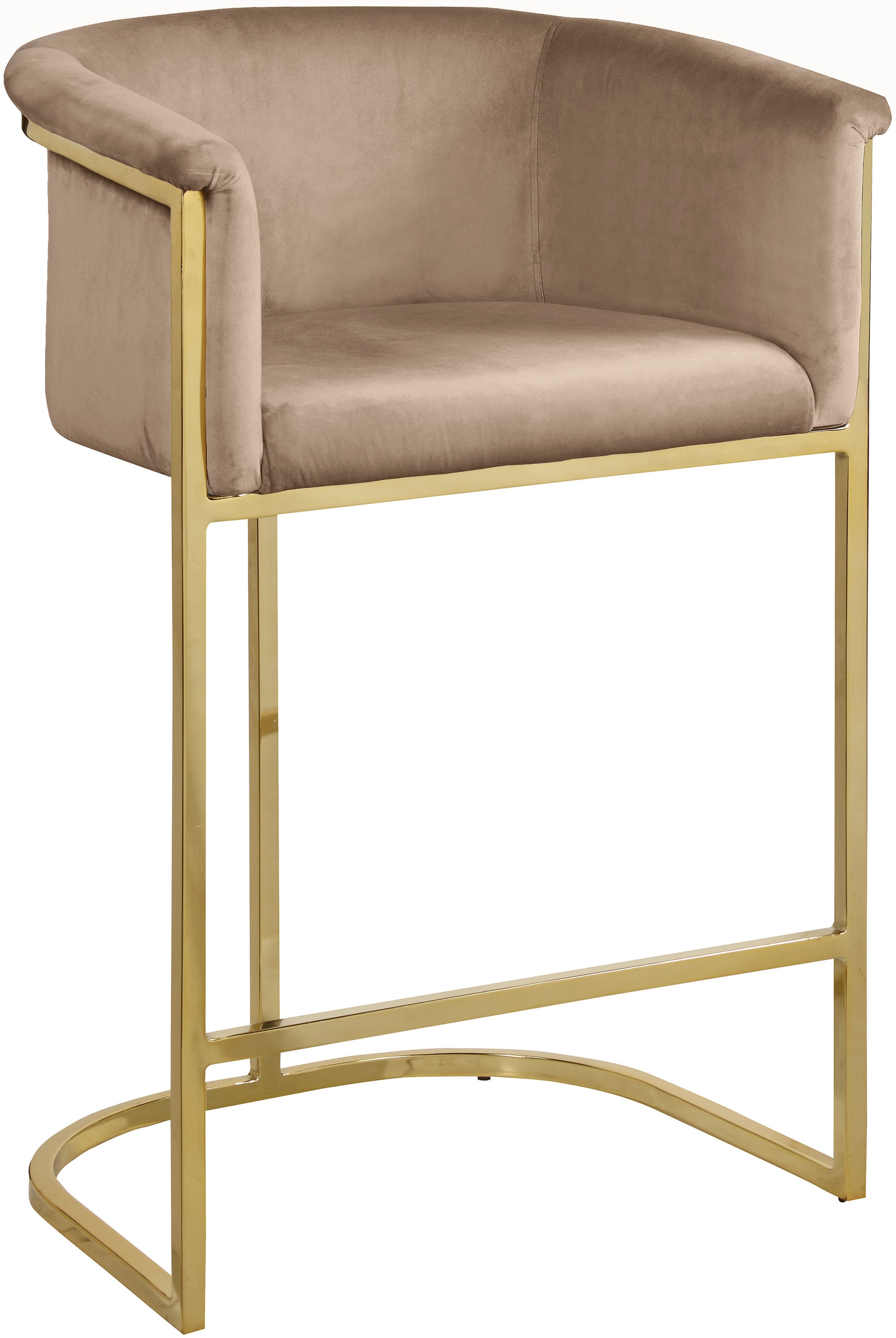 Donatella Velvet Counter Stool - Furniture Depot
