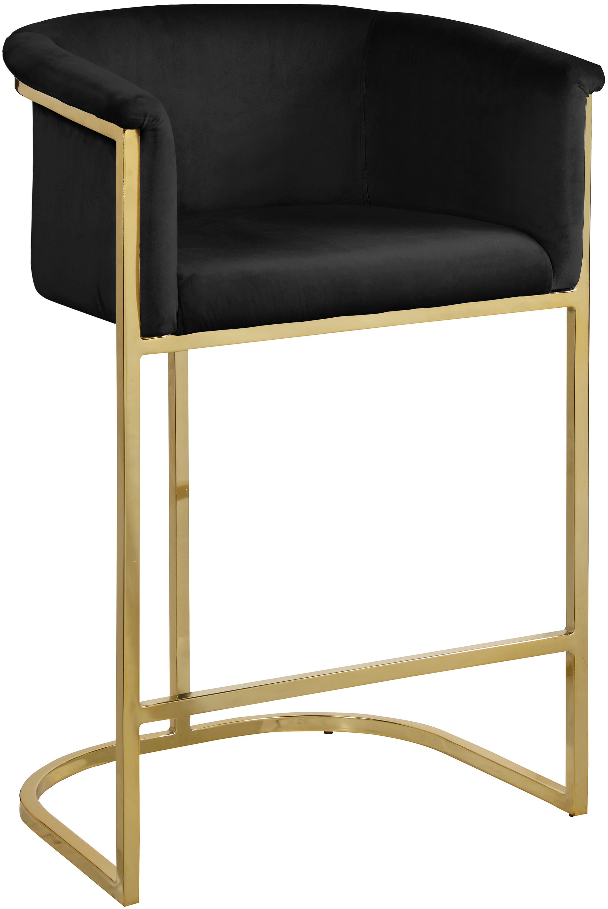 Donatella Velvet Counter Stool - Furniture Depot
