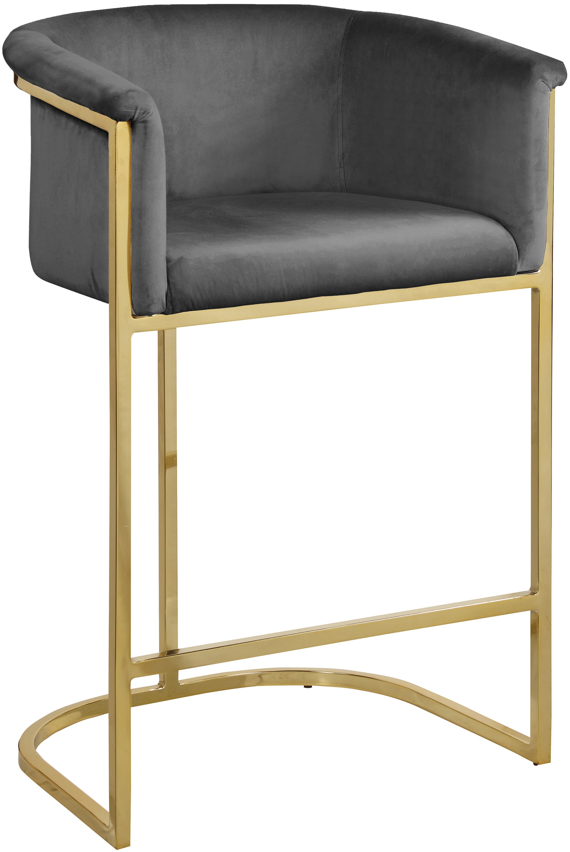 Donatella Velvet Counter Stool - Furniture Depot