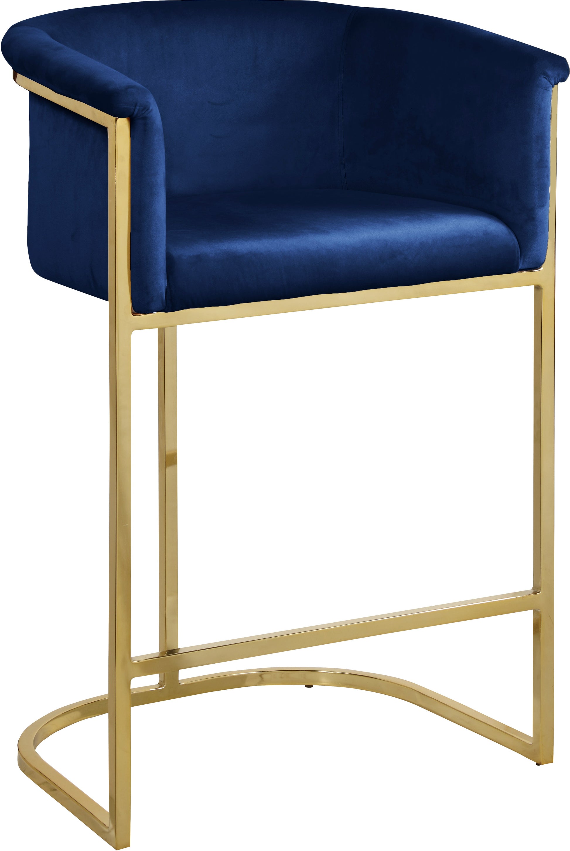 Donatella Velvet Counter Stool - Furniture Depot