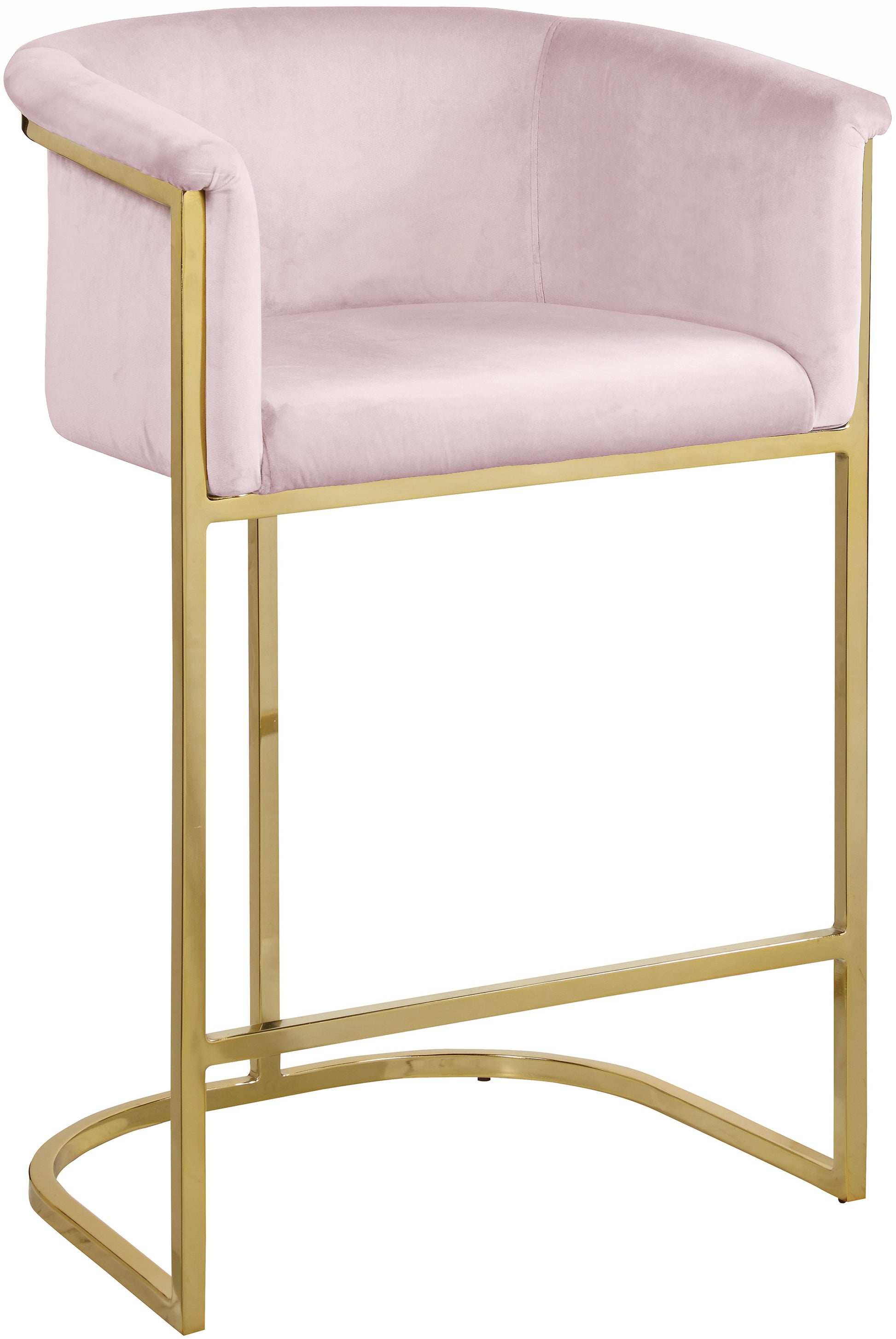 Donatella Velvet Counter Stool - Furniture Depot