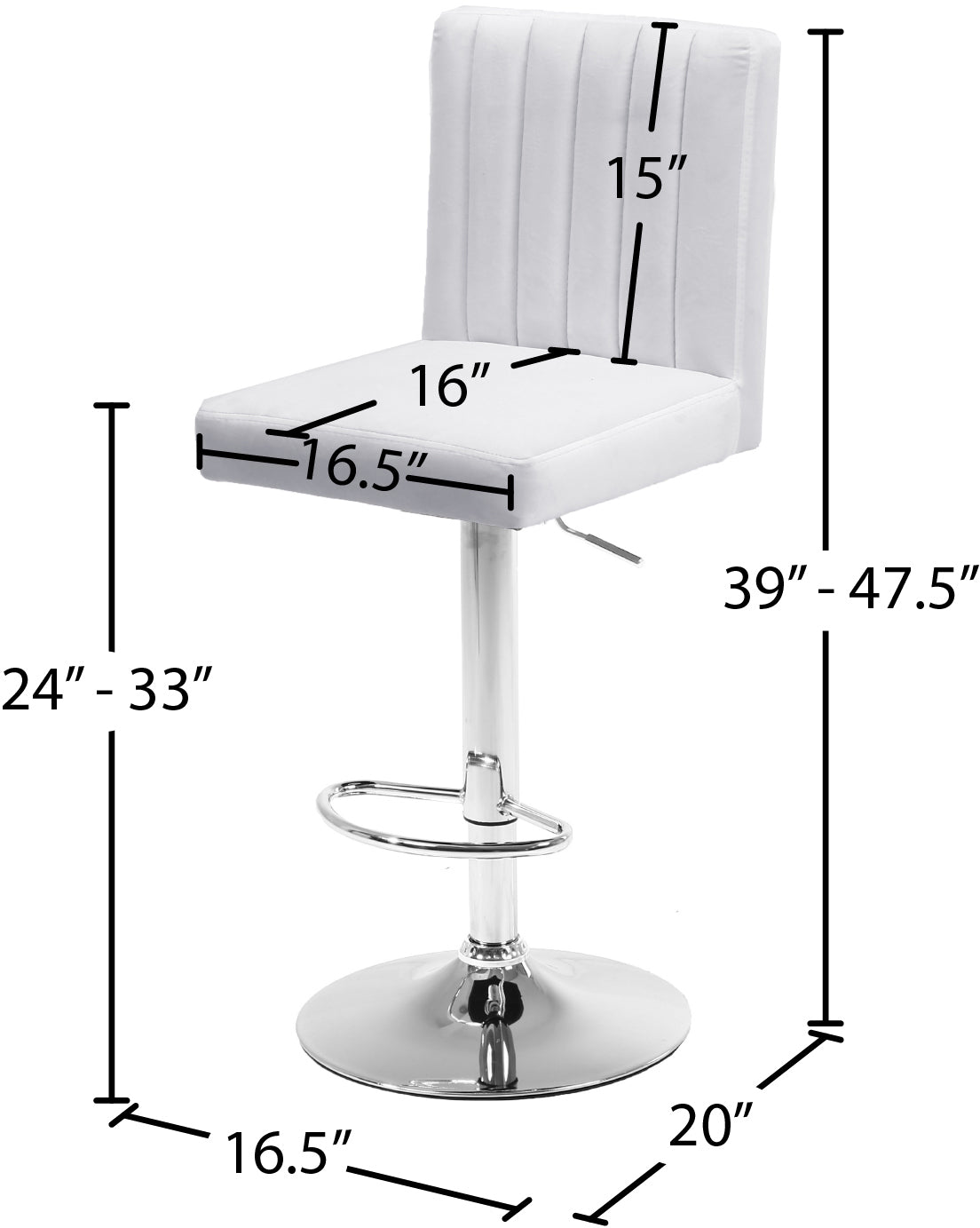 Joel Velvet Adjustable Stool - Furniture Depot (7679015223544)