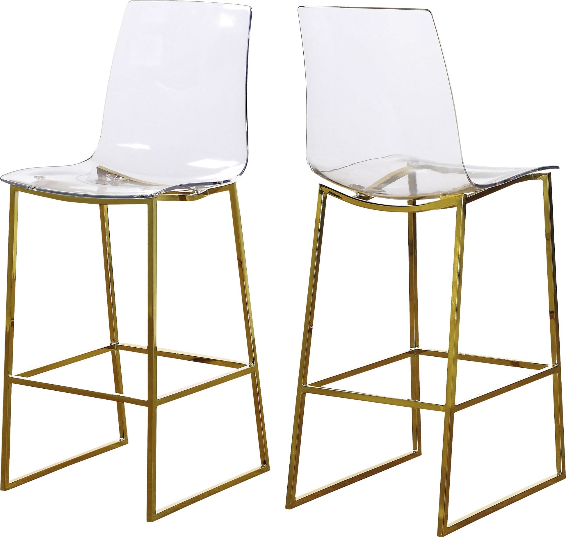 Lumen Metal/Lucite Polycarbonate Stool - Furniture Depot
