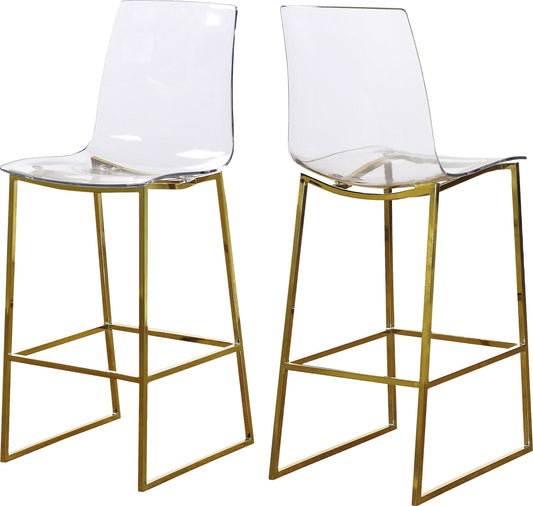 Lumen Metal/Lucite Polycarbonate Stool - Furniture Depot