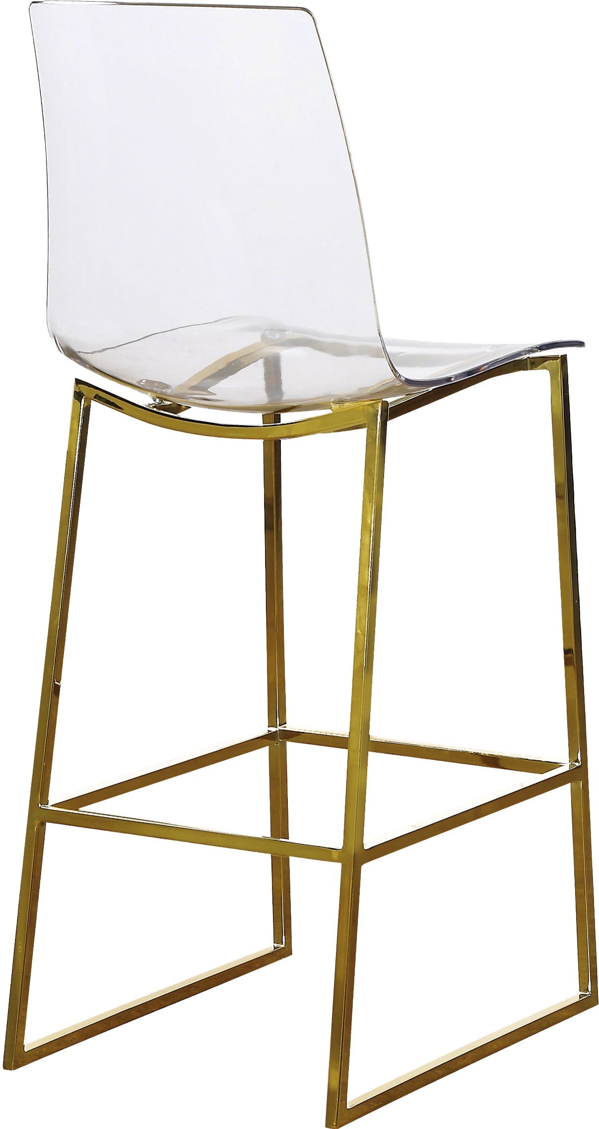 Lumen Metal/Lucite Polycarbonate Stool - Furniture Depot