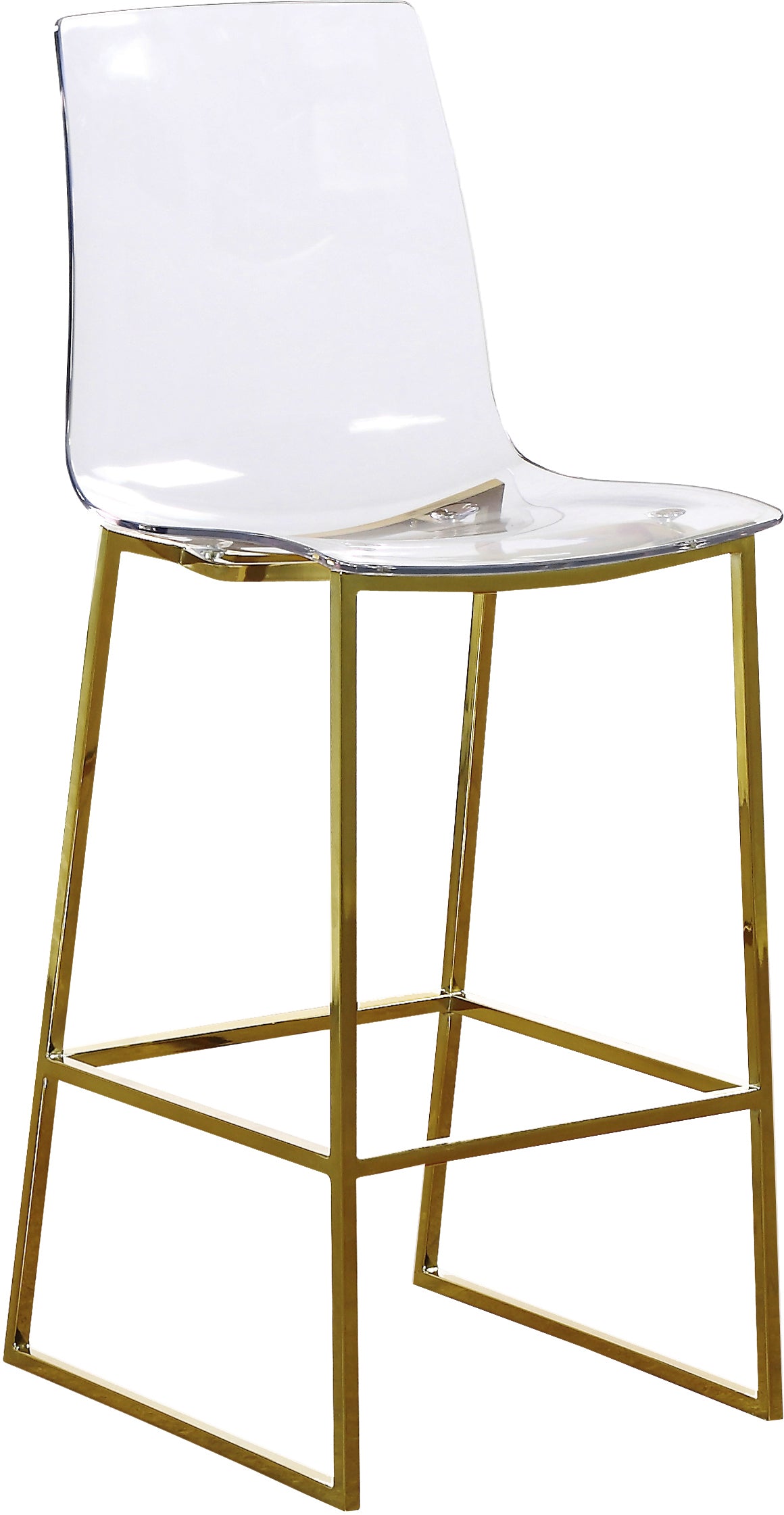 Lumen Metal/Lucite Polycarbonate Stool - Furniture Depot