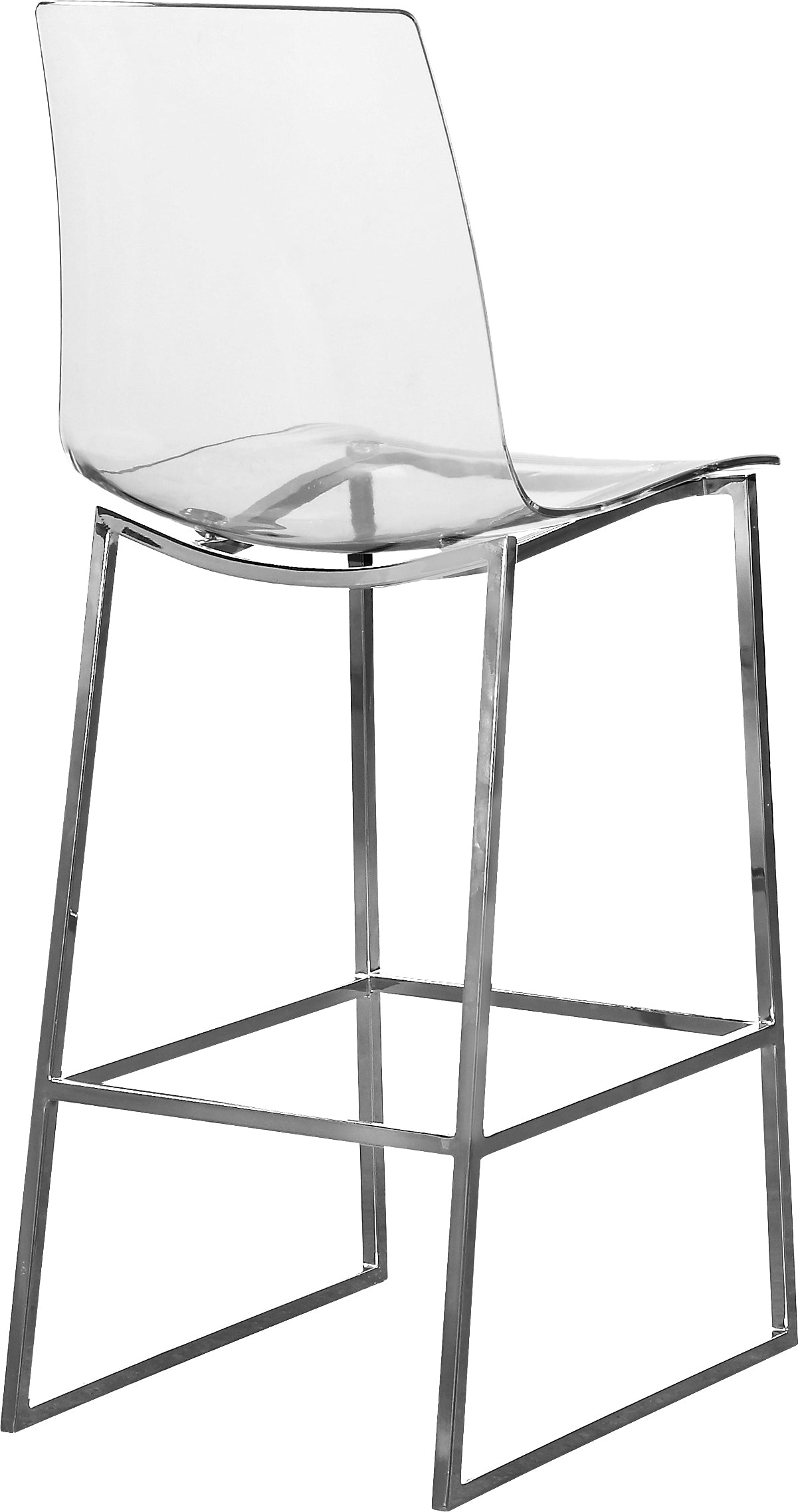Lumen Metal/Lucite Polycarbonate Stool - Furniture Depot