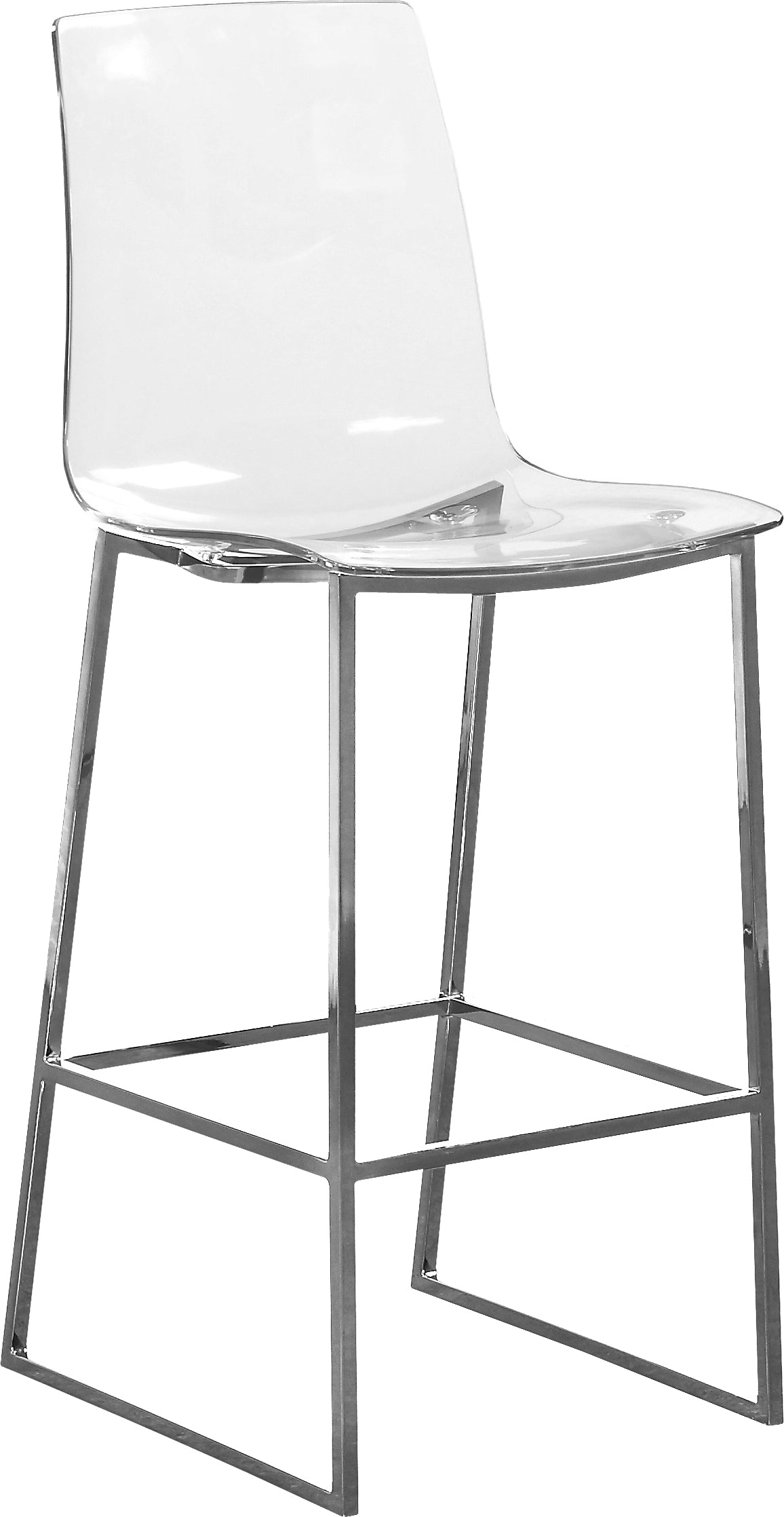 Lumen Metal/Lucite Polycarbonate Stool - Furniture Depot