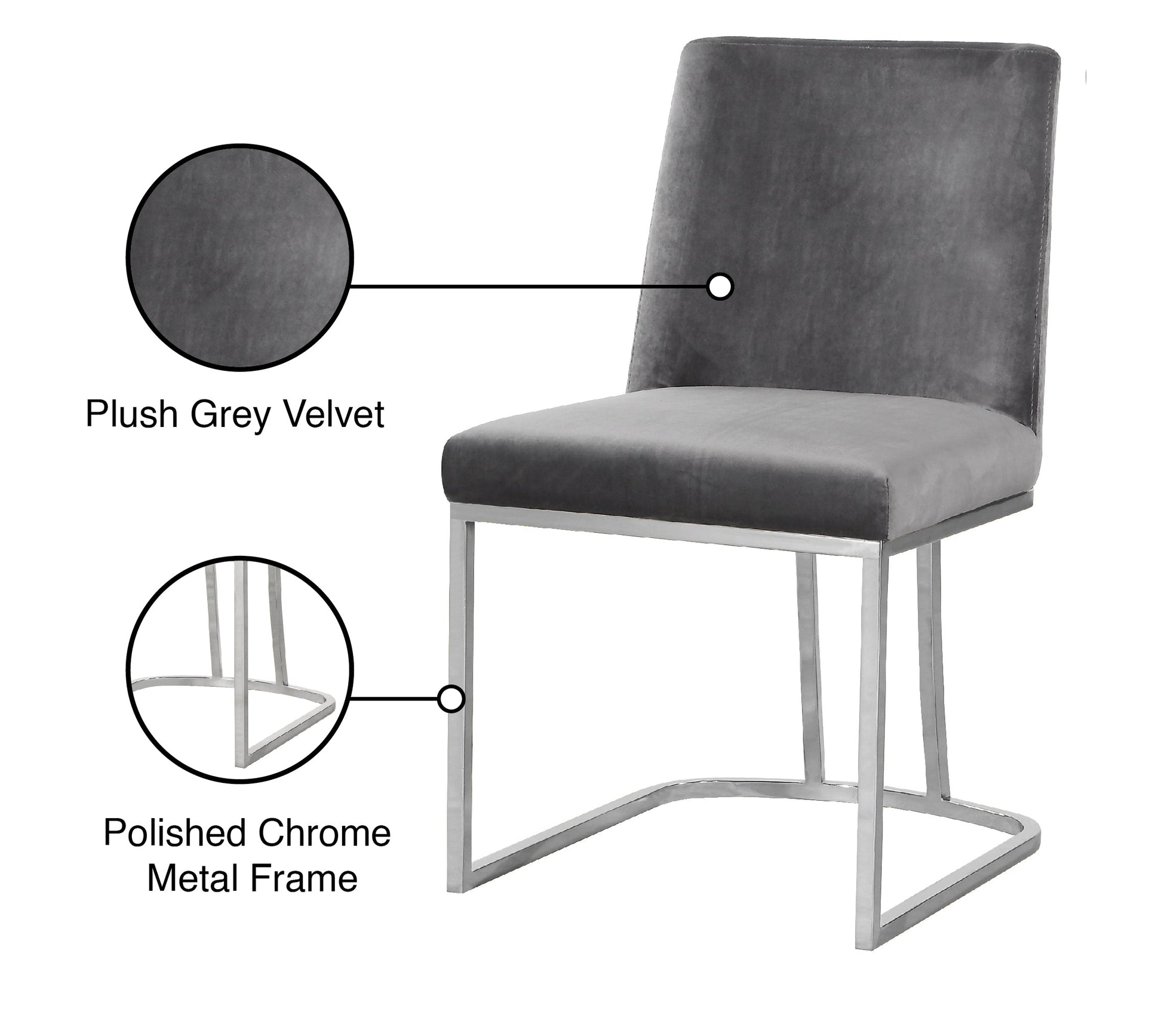 Heidi Velvet Dining Chair - Furniture Depot (7679015682296)