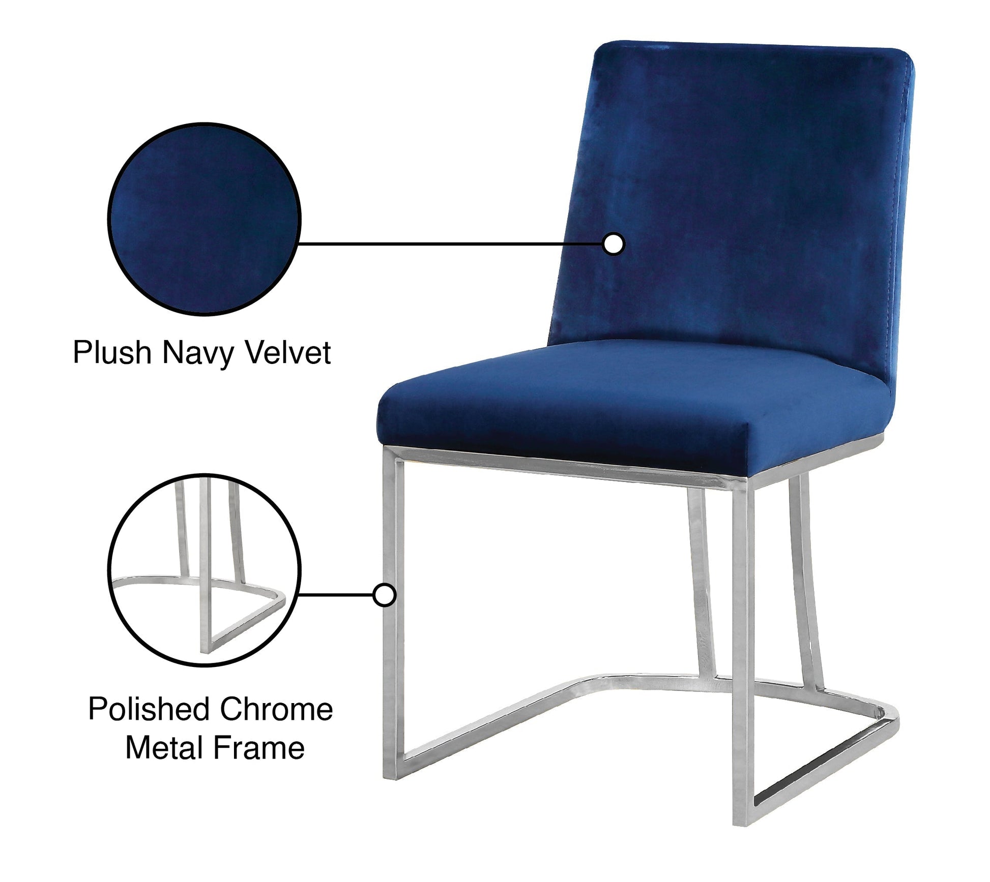 Heidi Velvet Dining Chair - Furniture Depot (7679015682296)