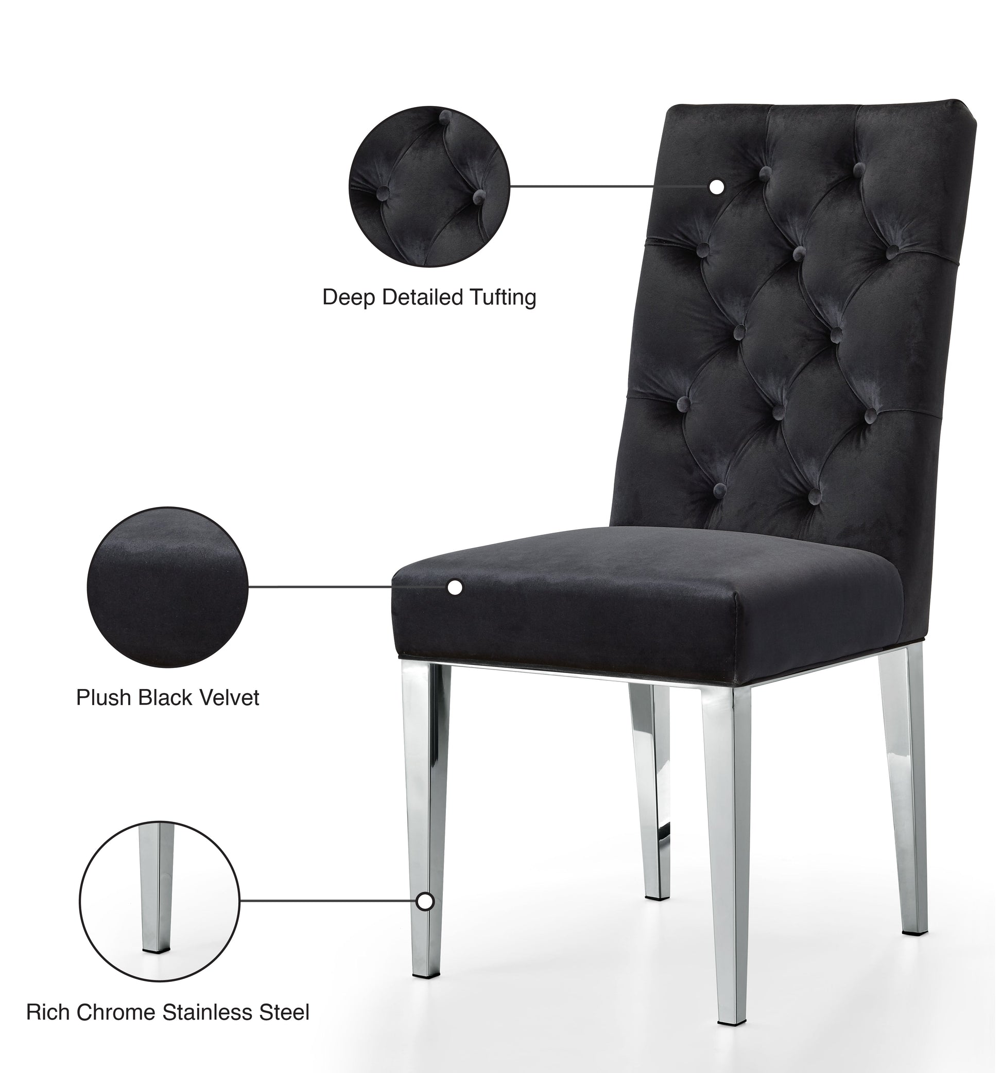 Juno Velvet Dining Chair - Furniture Depot (7679015944440)