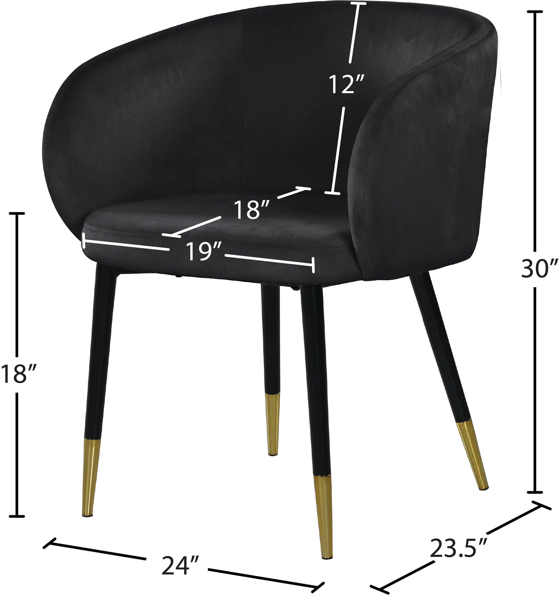 Louise Velvet Dining Chair - Furniture Depot